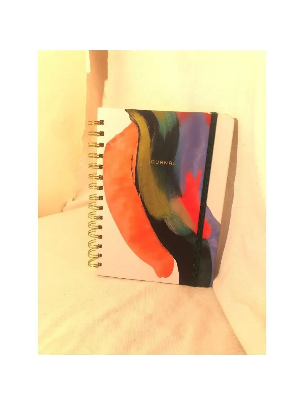 Threshold NWT 240pg Ruled Journal 8.25x6.25 Abstract Watercolor Hard Cover